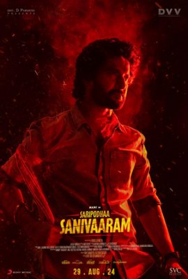 Poster phim Luật Rừng Cuối Tuần – Saripodhaa Sanivaaram (2024)